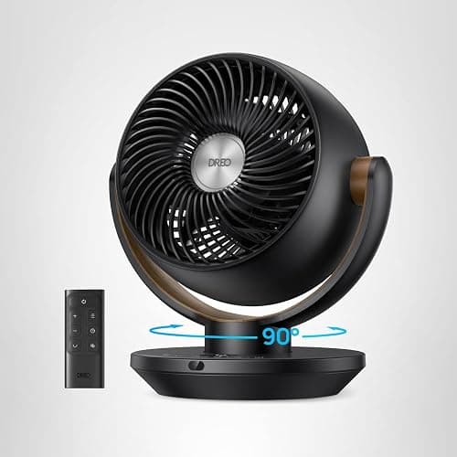 Dreo Fan for Bedroom, Desk Air Circulator Fan with Remote, 11 Inch Table Fans for Whole Room, 60ft Powerful Airflow, 120° Vertical Manual +90° Oscillating, 4 Speeds, 8H Timer, Quiet Fan, Home thumbnail 8