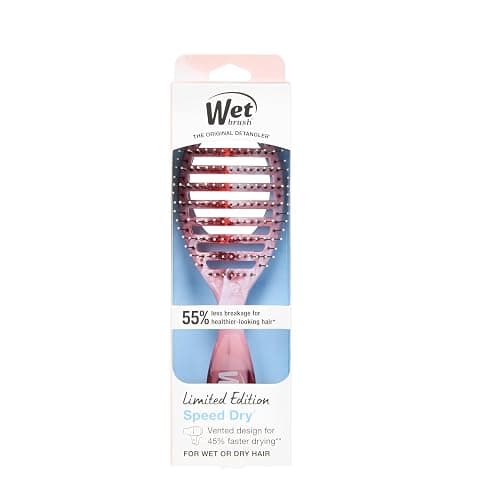 Wet Brush Speed Dry Hair Brush, Pink (Sweet Seaglass) - Vented Design & Soft HeatFlex Bristles Are Blow Dry Safe - Ergonomic Handle Manages Tangles - Pain-Free Hair Accessories thumbnail 11