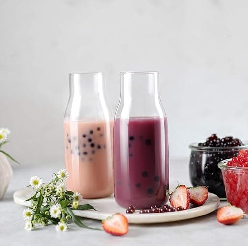 BREXONIC Popping Boba Pearls Bursting Tea Balls Drink & Dessert Topping Strawberry Mango Blueberry Passion Fruit Flavored Bubble Tea Tapioca Pearls (Blueberry, 2 LB 1 Pack) thumbnail 6