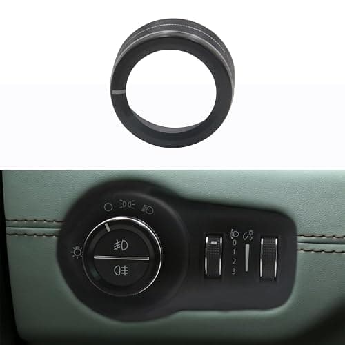 sumaikeji Fits for Jeep Compass 2022-2025 Headlight Air Conditioner Knob Trim Auto Parts(Compass,Black) thumbnail 2