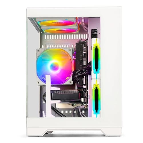 LXZ Gaming Desktop PC, Ryzen 5 5500,GeForce RTX 3050 6GB 16GB DDR4 RAM | 512GB NVMe SSD, DP HDMI DVI,Prebuilt Tower Computer for Gaming, Home and Office thumbnail 4