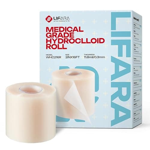 LIFARA Hydrocolloid Roll for Wound Care - Cut-to-Size, Hydrocolloid Patch Bandages with Self-Adhesive, Ultra Absorbent & Waterproof, First Aid Kit Essential (11.8mil/ 0.3mm Thickness, 2in*16ft) - Image 1