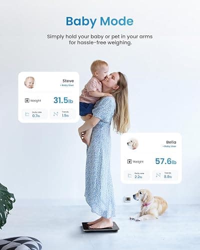 RENPHO Scales for Body Weight, Digital Bathroom Scales with High Precision Sensors, Bluetooth Weighing Scales Body Composition Monitors with App, Elis 1 thumbnail 6
