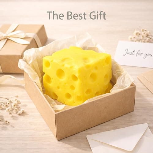 Cheese Squishy Toy, Cheese Block, Soft Stress Relief Toy, Cute Squeeze Gift for Adults, Home Office School 1 PC thumbnail 9