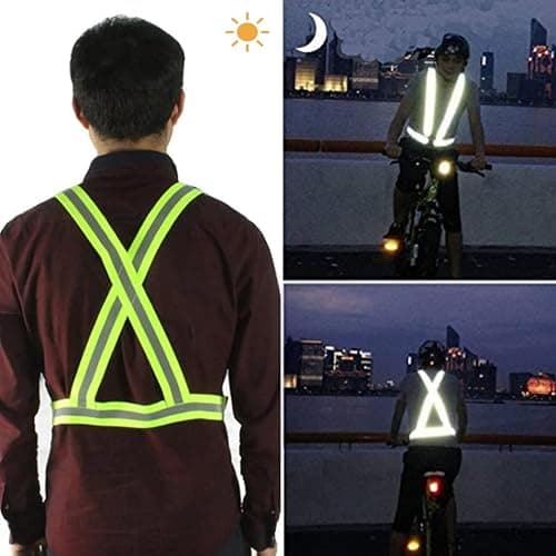 DRESBE Reflective Vest Gear Unisex Warning Vests Adjustable Laser Safety Band for Night Running Cycling Jogging Walking thumbnail 4