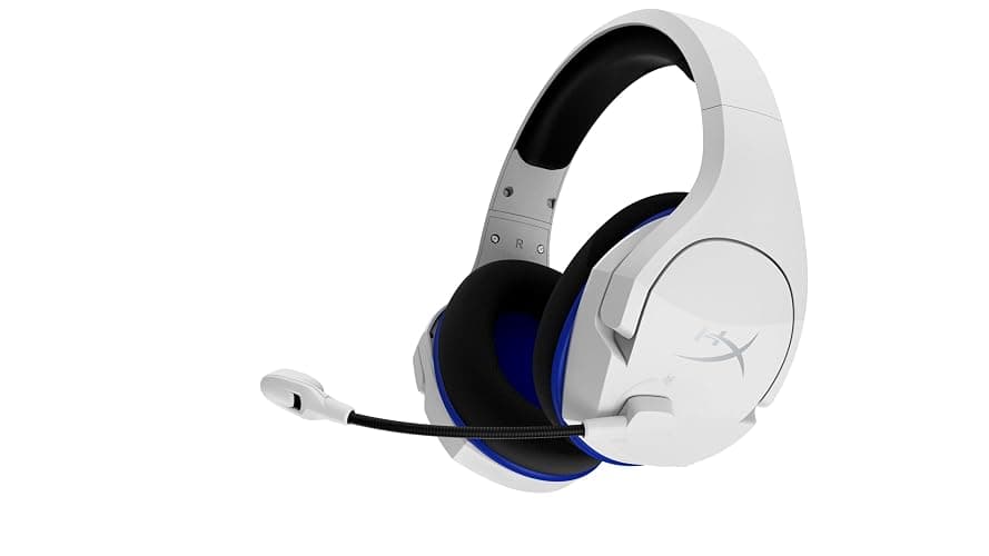 HyperX HHSS1C-KB-WT/G Cloud Stinger Core – Wireless Gaming Headset, for PS4, PS5, PC, Lightweight, Durable Steel Sliders, Noise-Cancelling Microphone - White - Image 1
