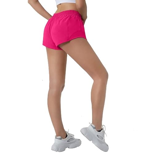 Aurefin Running Shorts for Women,Quick Dry Athletic Sports Shorts Lightweight Active Workout Gym Shorts with Zip Pocket thumbnail 4