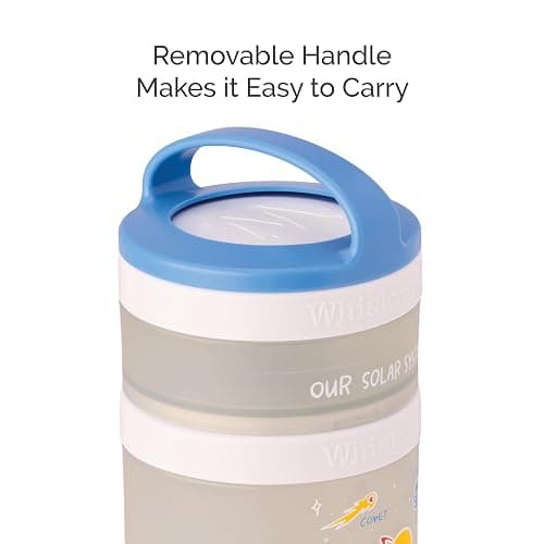 Whiskware Stackable Snack Containers for Kids and Toddlers, 3 Stackable Snack Cups for School and Travel, Our Solar System(Pack of 1) thumbnail 2