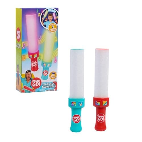 Danny Go! Color Beat Drumsticks - Officially Licensed Light-Up Musical Drumsticks Toy for Preschool and Elementary School Kids Inspired by Danny Go! Show - Image 1