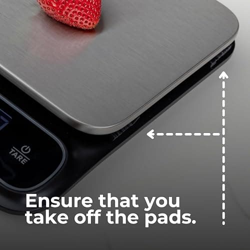 Fradel 0.1g Digital Kitchen Food Scale in Grams & Ounces - 11lb, for Cooking, Baking, Weight Loss - Square thumbnail 6