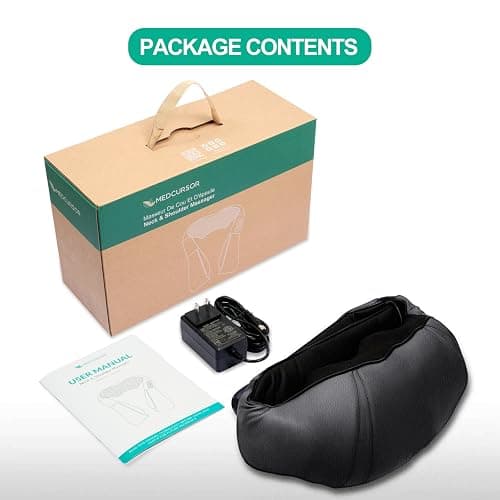 Medcursor Neck Massager - Portable Electric Neck and Back Massager with Heat, Deep Tissue 3D Kneading Pillow for Muscle Pain Relief, Ideal Father’s Day Gift, Not Cordless thumbnail 8