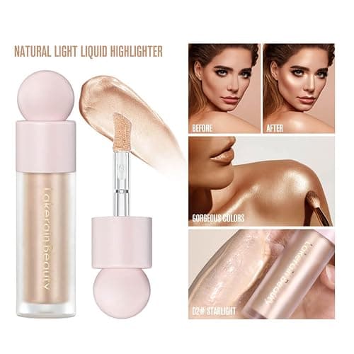 MEICOLY Liquid Highlighter,Long Lasting Liquid Luminizer Shimmer Stick,Waterproof Smooth Highlight Face Illuminator,Silky Natural Glow Makeup Sparkly Highlighters for Face,04 Transcend - liquid luminizer,04 Transcend - 0.25 Fl Oz (Pack of 1) thumbnail 7