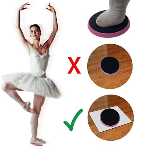 CampTeck U7271 Ballet Turning Disc, Pirouette Board, Round Dancers Turning Board, Spin Board Ice Skating - Pink with Black Foam thumbnail 3
