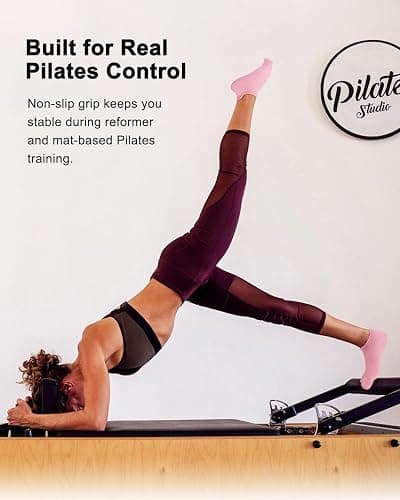 Aoliks 6 Pairs Pilates Grip Socks for Women, Non-slip Yoga Athletic Socks for Barre Ballet Barefoot Workout Hospital thumbnail 4