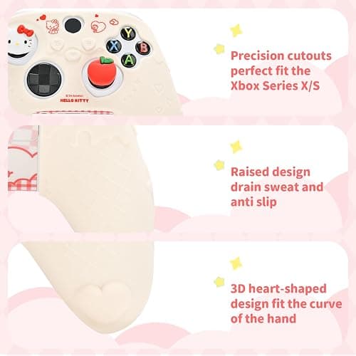 Kuitmor Silicone Controller Cover Skin for Xbox Series X,Soft Anti-Slip Protective Cover Skin Case Compatible with Xbox Wireless Controller with 2 Thumb Grip Caps - HLK thumbnail 5