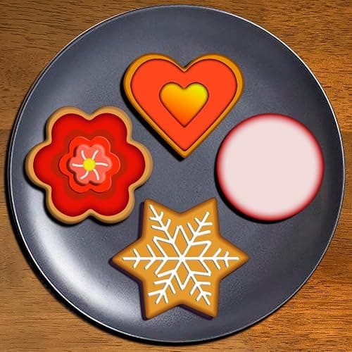 Metal Cookie Cutters Set - Star Cookie Cutter Stainless Steel Round Biscuit Cutter Heart Small Star Cookie Cutters Mini Flower Molds Cutter for Baking (20 Round Heart Flower Star Cookie Cutters) thumbnail 2