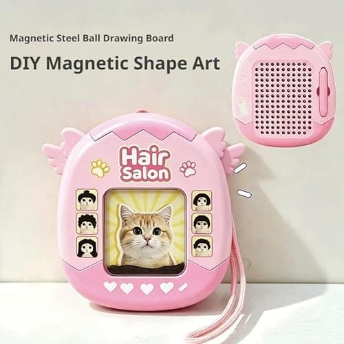 2-in-1 Cat Magnetic Drawing Board - DIY Hair Styling Toy | Magnetic Cat Hairstyle Toy,Funny DIY Cat Hair Style DrawingBoard with Stylus Pen,Portable Stress Relief Toys thumbnail 8