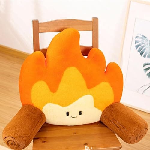 Gujuja Reading Pillow for Sitting in Bed Funny Campfire Back Pillows Cartoon Bonfire Backrest on Chair, Couch, Bed, Sofa and Car thumbnail 5
