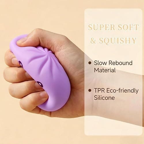 Dumpling Squishies, 2PCS Dumplings Stress Balls, Dumplings Sensory Squeeze Toy for Stress Relief Stretchy Desk Toys thumbnail 5