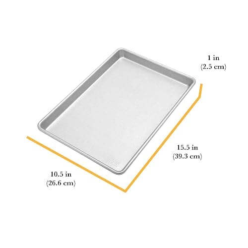Chicago Metallic Commercial II Traditional Uncoated True Jelly Roll Pan, Make jelly rolls, cookies, pizza, one-pan meals, and more, 15-Inch by 10-Inch thumbnail 3