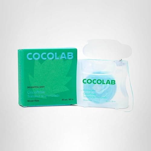 Cocofloss Expanding Woven Dental Floss by Cocolab, Waxed Tooth Floss for Daily Oral Care, Coconut Oil Infused, Vegan, for Adults and Kids, Mint Scent, 1 Pack thumbnail 9