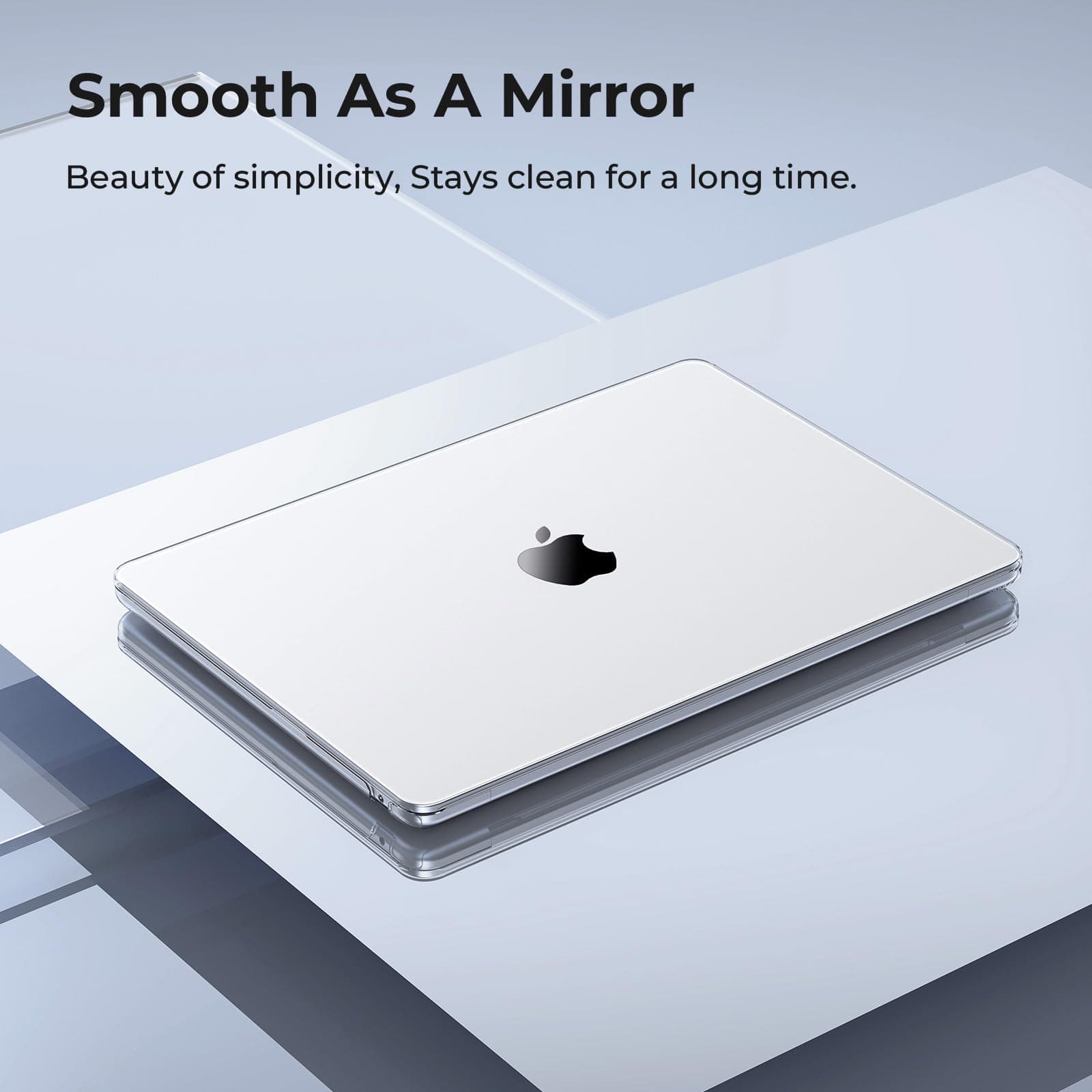 EooCoo Compatible with MacBook Air 13 inch Case for 2025-2022 M4 M3 M2 Model A3240 A3113 A2681, Protective Plastic Hard Case Cover Shell for MacBook Air 13.6 inch - Crystal Clear thumbnail 3