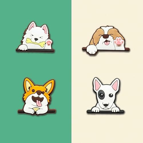 Autism Cat Dog Koala Kangaroo Fire Fighting Flowers Vintage Aesthetic Math Shoe Charms Fit for Croc Clog Sandals Decoration - Dog thumbnail 3