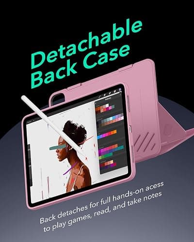 ESR for iPad Pro 13 Inch Case (M5/M4) 2025/2024, Rotating Case with Removable Magnetic Cover, Adjustable Portrait/Landscape Stand, 9 Standing Angles, Shift Series, Pink thumbnail 6