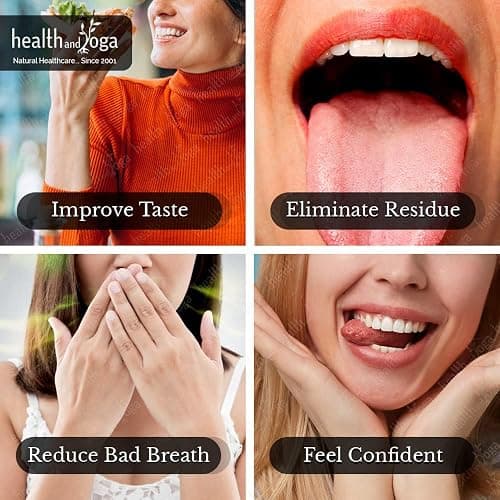 HealthAndYoga™ qLoop Copper Tongue Cleaner - Easy One Hand Use - Larger Surface Coverage - Ayurvedic Copper Health for Fresh Breath and Total Oral Hygiene (Single) thumbnail 9