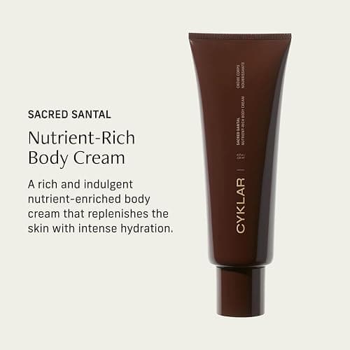 CYKLAR Nutrient Rich Body Cream. Sacred Santal Nourishing Moisturizer with Niacinamide and Banana Flower Extract. Deep Hydration, Thick Body Lotion, Dry Skin Cream for Women and Men, 8 Fl Oz thumbnail 2