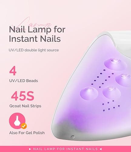 MelodySusie Pocket-Sized LED UV Nail Lamp with Ultra-Lightweight Design, P-ART04 UV Light Cures All Soft Gels at Home, Especially Instant Nails, Semi-Cured Gel, Base Coat & Top Coat (White) thumbnail 3
