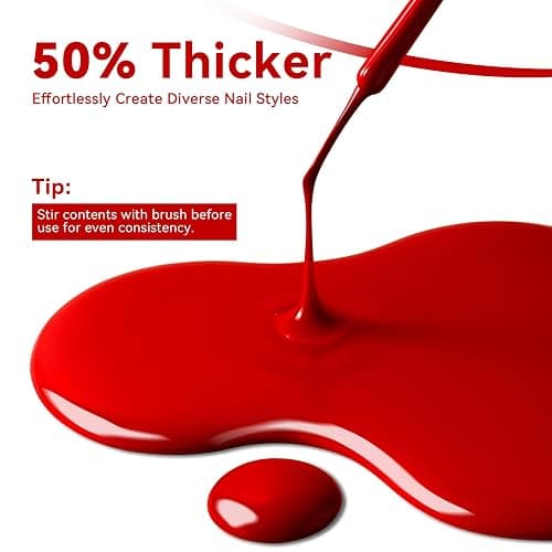 MAYCHAO Gel Nail Polish Art Liner 8ml Classic Red Build in Thin Brush for Swirl/Euphoria French Tips Manicure Painting DIY at Home thumbnail 2