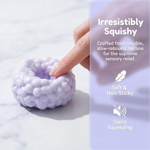 2026 New Crunchy Squishy Stress Balls with Sand & Sensory Beads,Ice Skin Crunchy Stress Balls for Anxiety Relief Focus, Squeeze Fidget Toys for Home Office or Travel.(4pcs) thumbnail 9