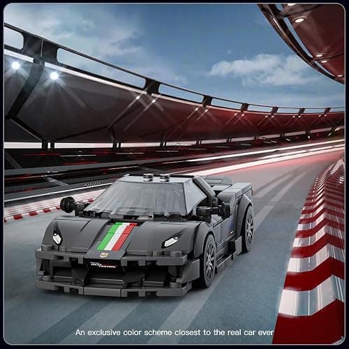 Mould King 27068 Technik Speed Champion Auto Bausteine F488 Sportwagen Klemmbausteine Rennwagen Bauspielzeug mit Acryl Vitrine Modellautos zum Sammeln (358 Teile) thumbnail 2