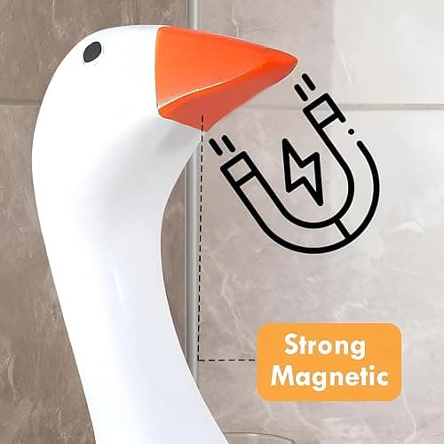 Desk Goose 7 Inches Desktop Goose Statue with Magnetic Beak, Funny Office Decor & Cute Home Desk Decoration Valentine's Day Gift for Women thumbnail 7