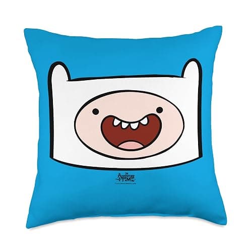 Adventure Time Finn Head Throw Pillow - Image 1
