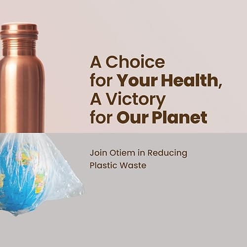 Otiem 100% Copper Water Bottle for Drinking Water, 34 Oz Smooth Finish – Stay Hydrated and Enjoy Ayurvedic Benefits – Leak-Proof, Temperature Retention, Eco-Friendly Design – Durable Copper Bottle thumbnail 8