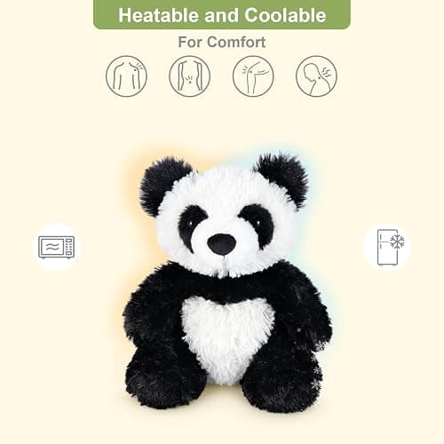 SuzziPals Heatable & Coolable Panda Stuffed Animals, Cute Microwavable Heating Pad Plushies for Soothing & Relaxation,Emotional Support Stuffed Plush Toys, Panda Gifts thumbnail 3