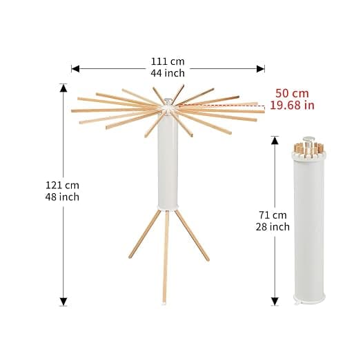 JOOM Tripod Clothes Drying Rack, Garment Rack Portable and Foldable Space Saving Laundry Drying Rack - Drying Rack Clothing Floor Folding Balcony Bedroom Household Wooden thumbnail 3