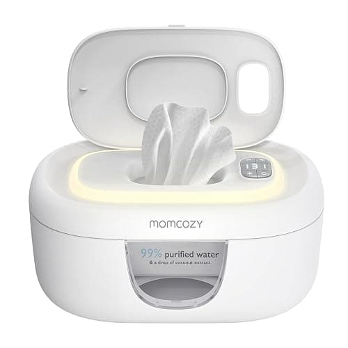 Momcozy Baby Wipe Warmer, Innovative Spring Design,Large Capacity Dispenser | Wipe Warmer with Night Light, Fast and Even Heating, 4 Adjustable Temperature Modes, Baby Shower & Registry Must-haves, Grey - Image 1