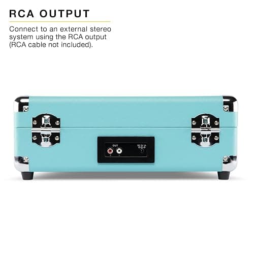 Victrola Journey II (2025 Model) – Bluetooth Suitcase Record Player – Built-in Stereo Speakers with Enhanced Bass, 3-Speed Turntable, Bluetooth Input and Output, RCA & Headphone Outputs (Blue) thumbnail 7