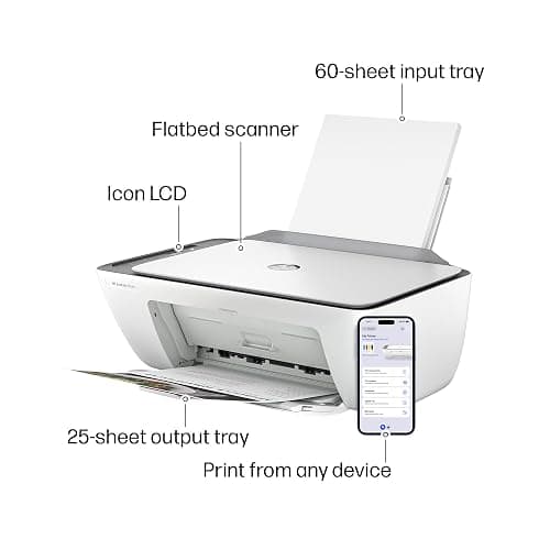 HP DeskJet 2855e Wireless All-in-One Color Inkjet Printer, Scanner, Copier, Best-for-home, 3 month Instant Ink trial included. This printer is only 2.4 ghz capable. (588S5A) thumbnail 8