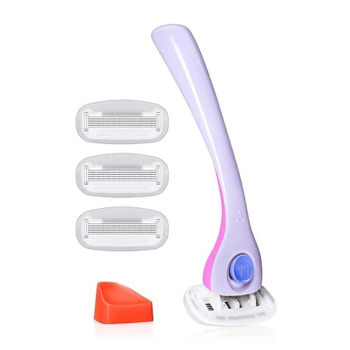 Billie Razors for Women, DreamPop - 1 Handle, 4 Refills & Magnetic Holder - Image 1