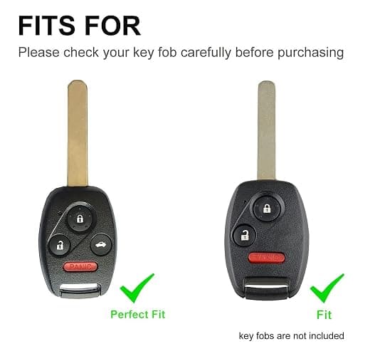 TPU Protector Key Fob Cover Keychain fit for Honda 2003-2012 Accord / 2006-2013 Civic EX / 2009-2015 Pilot /2005-2006 CR-V Key Fob (Pink) thumbnail 2