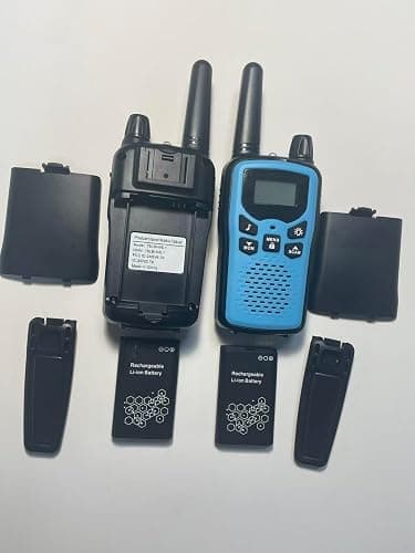 Rechargeable Walkie Talkies Long Range for Adults, Walky Talky VOX with 22 FRS Channels, 99 Privacy Codes Two Way Radio,1200mAh Li-ion Battery, for Camping Hiking Emergency (4 Pack Colorful) thumbnail 8