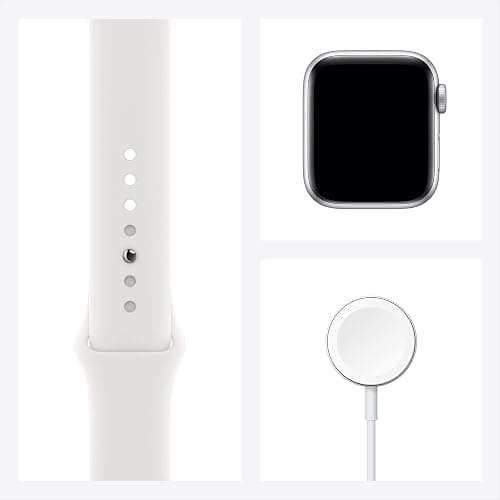 Apple Watch SE (GPS, 40mm) - Silver Aluminum Case with White Sport Band (Renewed) thumbnail 6