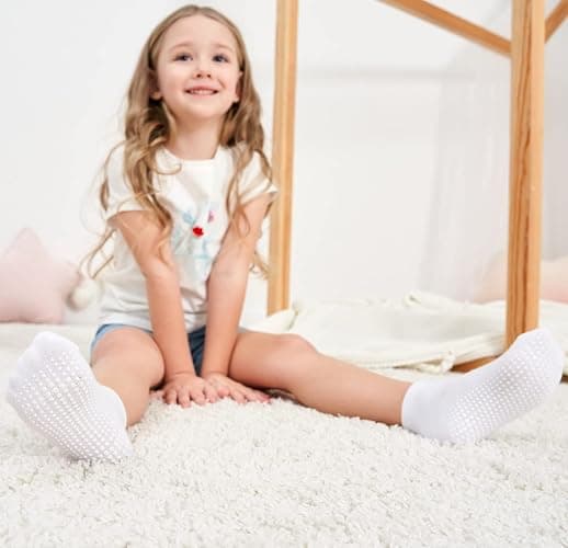 Zaples Baby Non Slip Grip Ankle Socks with Non Skid Soles for Infants Toddlers Kids Boys Girls thumbnail 3