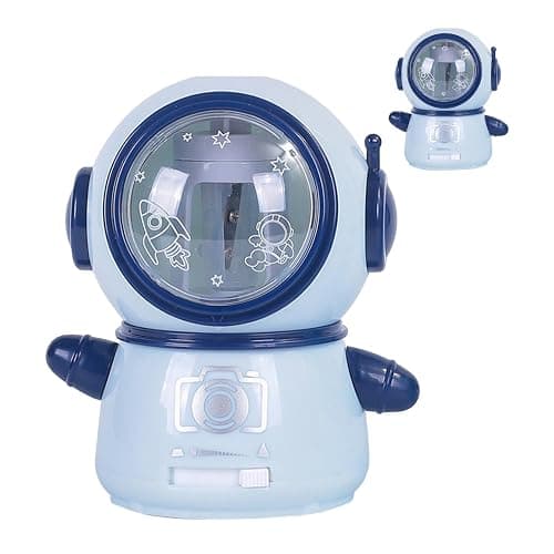 Electric Pencil Sharpener Cute Cartoon Design, Battery USB Powered, Safe for Classroom, Electric Pencil Sharpener for (Light Blue) thumbnail 8