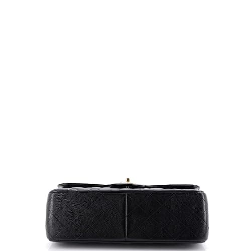 Chanel, Pre-Loved Classic Double Flap Bag Quilted Caviar Jumbo, Black thumbnail 4