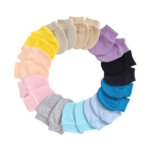 Baby Mittens No Scratch Mittens Infant Soft Gloves Mittens for 0-6 Months Boys Girls thumbnail 6